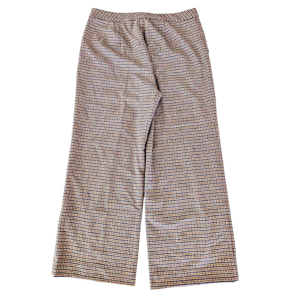 J. McLaughlin Wool Houndstooth Trousers Pants Size 12 Italian Fabric Portugal - Picture 2 of 11
